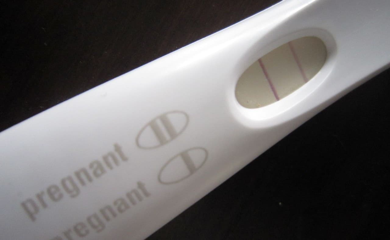 妊娠検査キット陽性