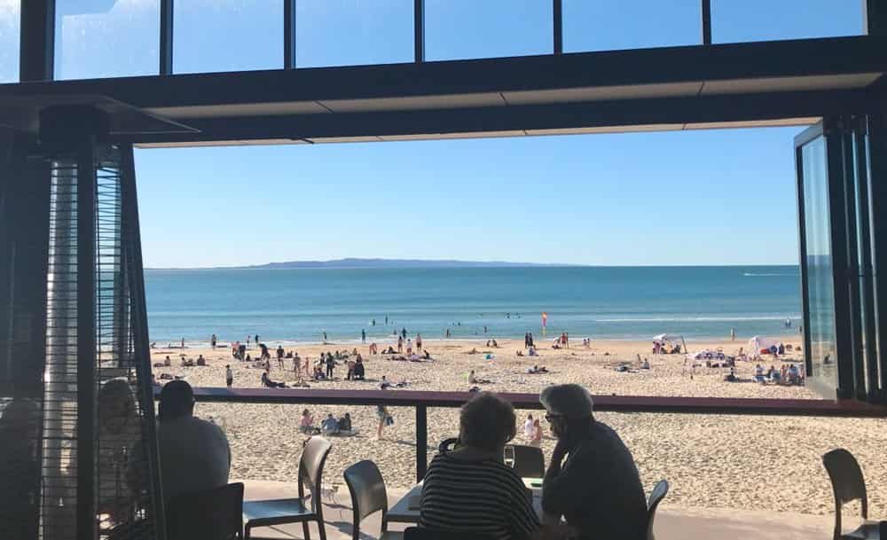 Main Beach in Noosa from noosa surf club