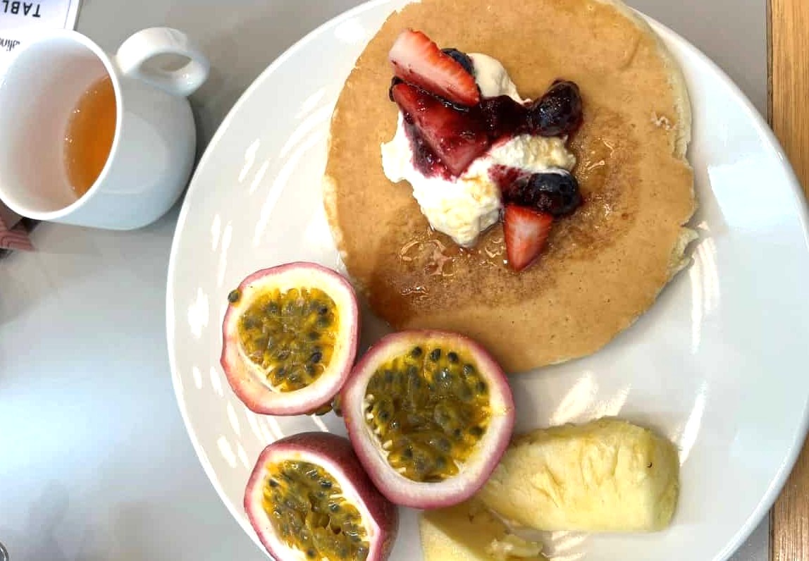 ゴールドコースト RACV Royal Pines Resort での朝食パンケーキ