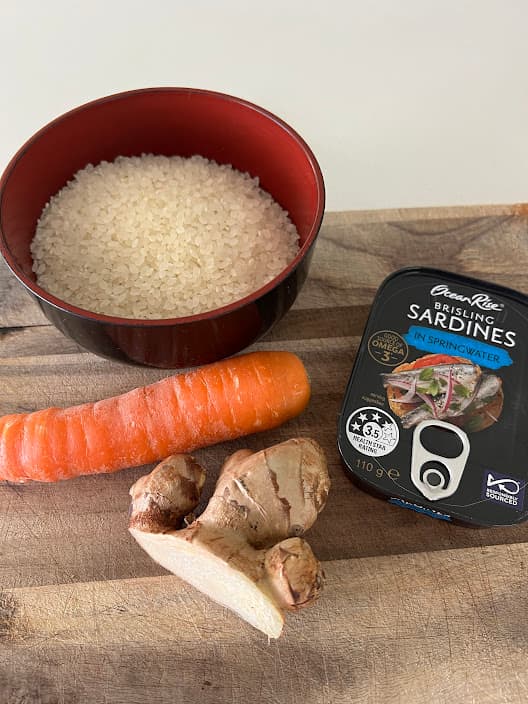 イワシの炊き込みご飯の材料